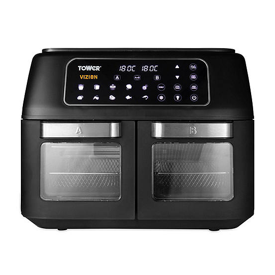 Tower T17102 Vortx Vizion 11L Dual Compartment Air Fryer Oven With ...