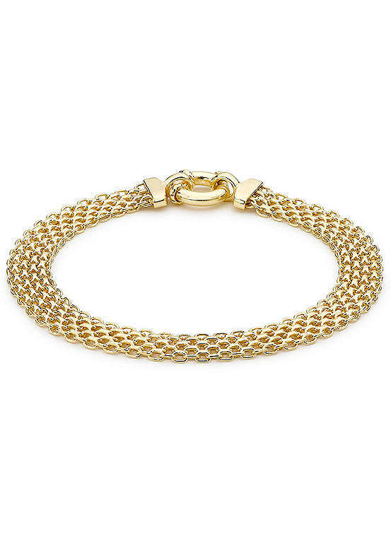 tuscany gold 9ct yellow gold curb chain bracelet