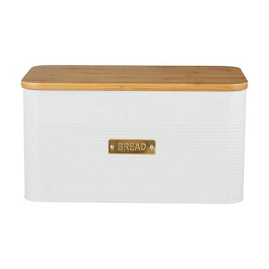 Typhoon Otto Square White Bread Bin Storage Freemans