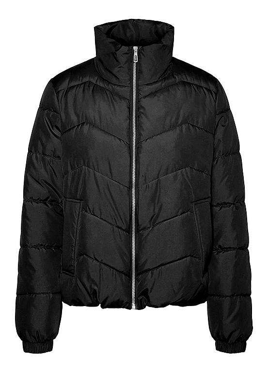 Vero Moda Zip Through Quilted Jacket Freemans