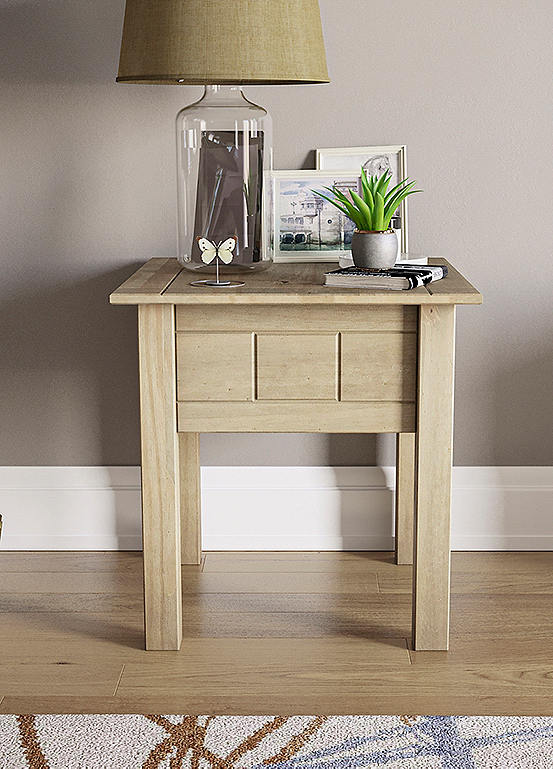 Table Console Panama Vida Designs 2 Tiroirs - Chêne Naturel Ciré | Meuble Élégant Entrée/Salon 110x40x72,5 Cm