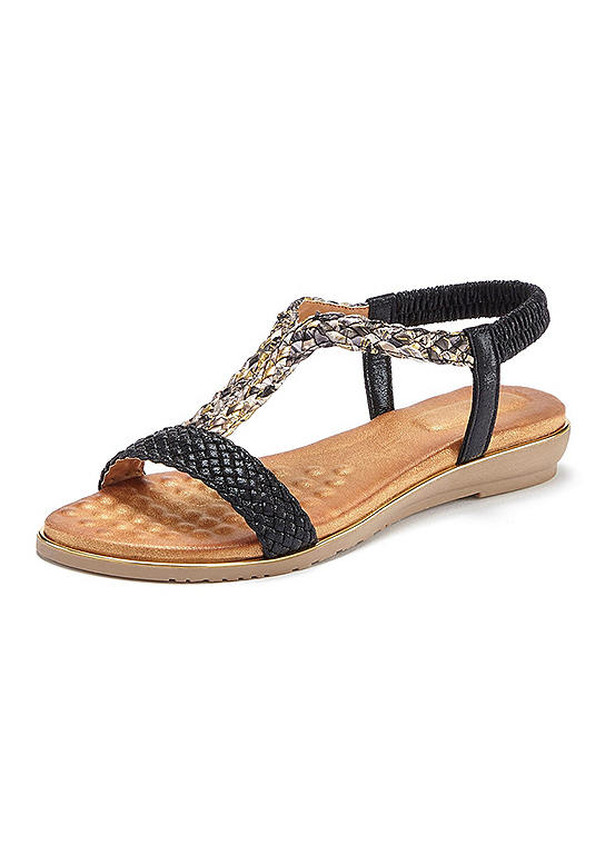 braided slip on sandals