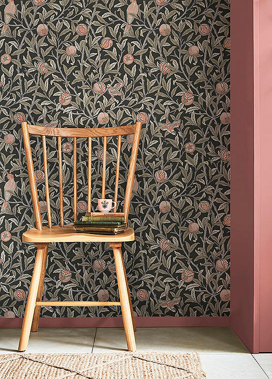 William Morris At Home Bird & Pomegranate Wallpaper | Freemans