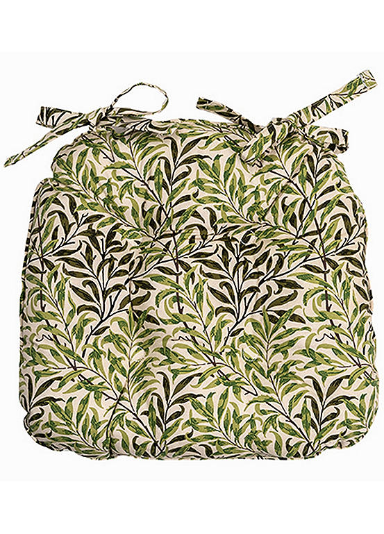 William Morris Willow Bough Piped Seat Pad Freemans