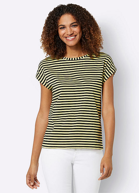 Round neck striped base shirt main image 1