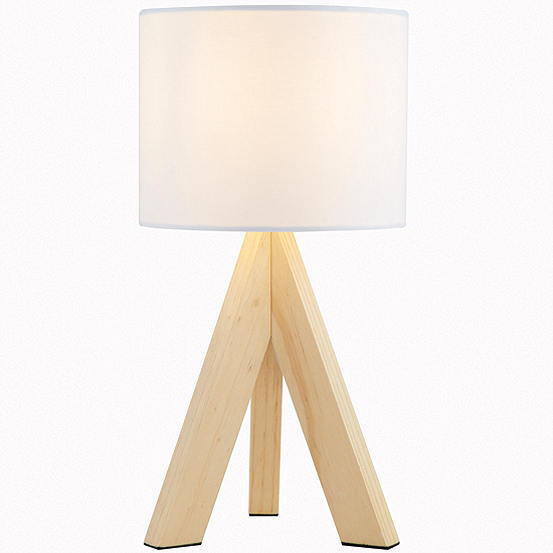 wooden tripod table lamp