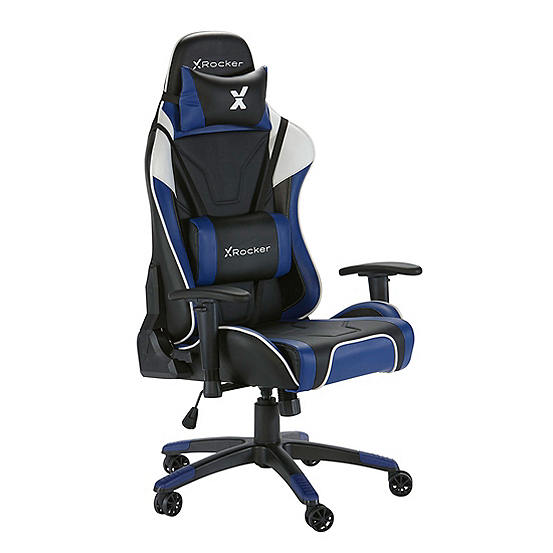 X Rocker Agility Sport Esport Gaming Chair with Comfort Adjustability - Blue