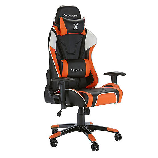 X Rocker Agility Sport Esport Gaming Chair with Comfort Adjustability - Orange