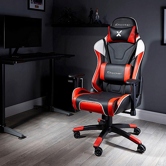 X Rocker Agility Sport Esport Gaming Chair with Comfort Adjustability - Red