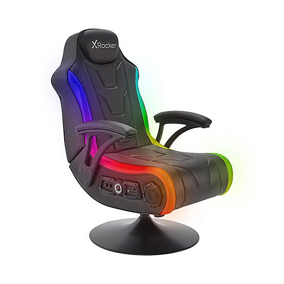 X Rocker Monsoon RGB 4.1 Stereo Audio Gaming Chair with Vibrant LED Lighting