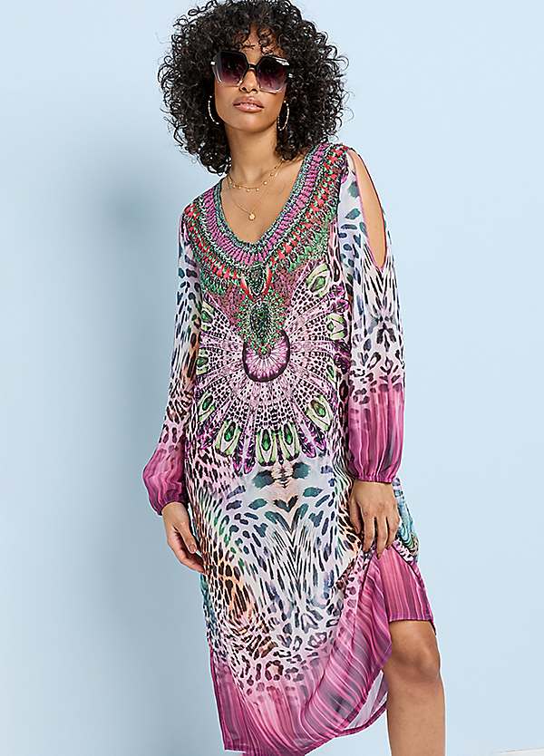 365 by Freemans Pink Animal Embellished Tunic Dress | Freemans 365 by Freemans Pink Animal Embellished Tunic Dress | Freemans