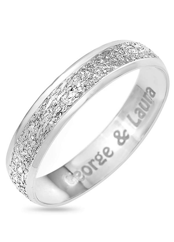 Personalised white gold deals ring