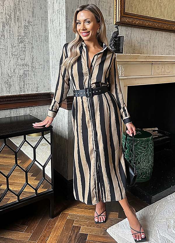 button front midi dress black Black Button Front Tie Midi Shirt Dress – AX Paris