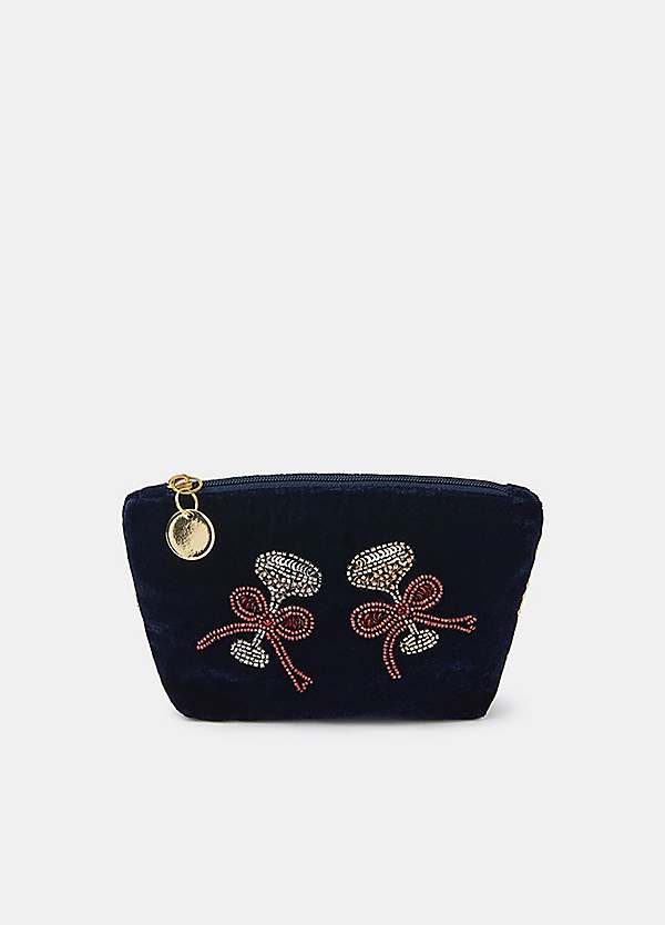 Accessorize Champagne Glass Velvet Coin Purse | Freemans