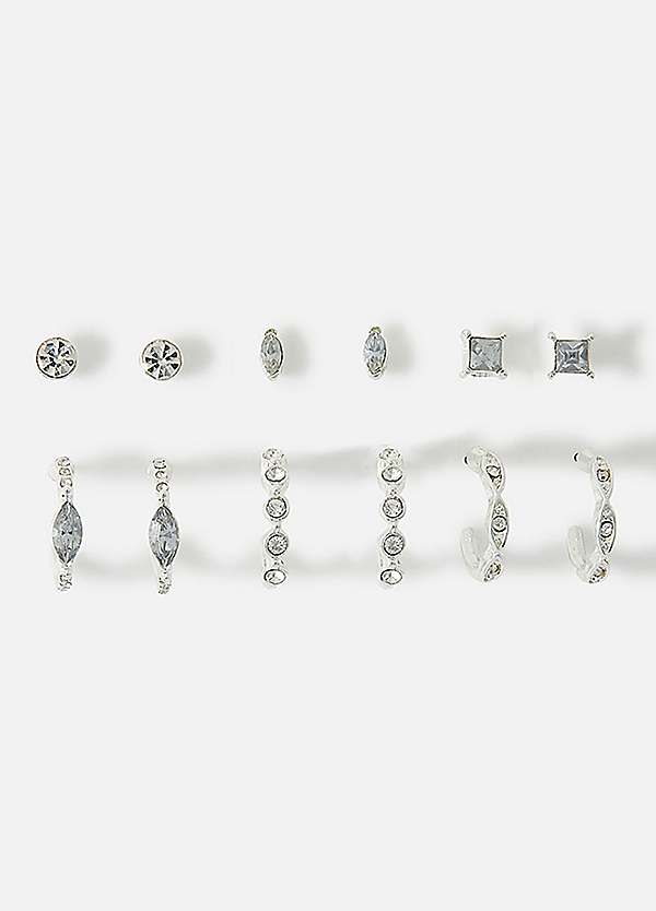 Sterling silver stud hot sale earrings pack