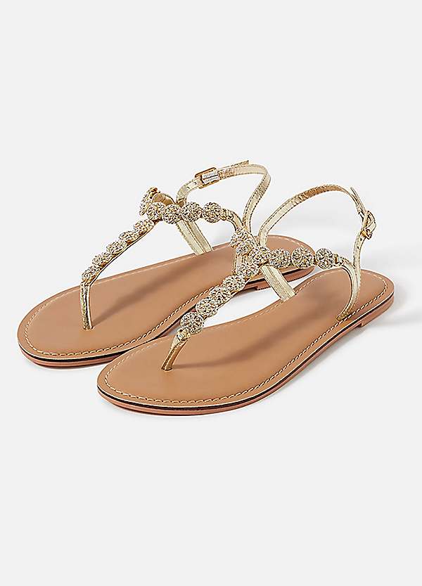 Accessorize Embellished Toe Post Sandals Freemans