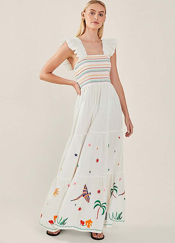 Accessorize Embroidered Hem Maxi Dress Freemans