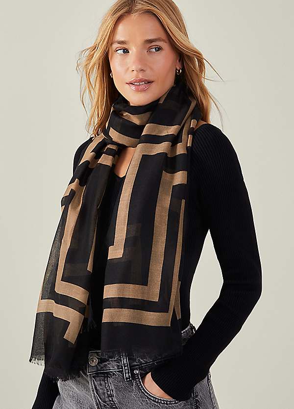 Outfit Fendi Blanket Scarf SHEIN 1pc Striped Pattern Scarf Bandana