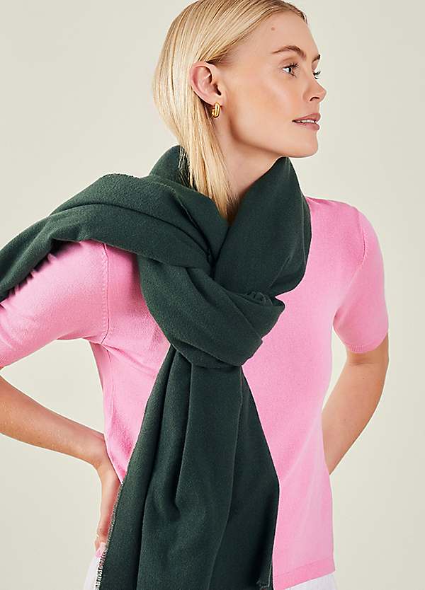 Accessorize Green Blanket Scarf Freemans