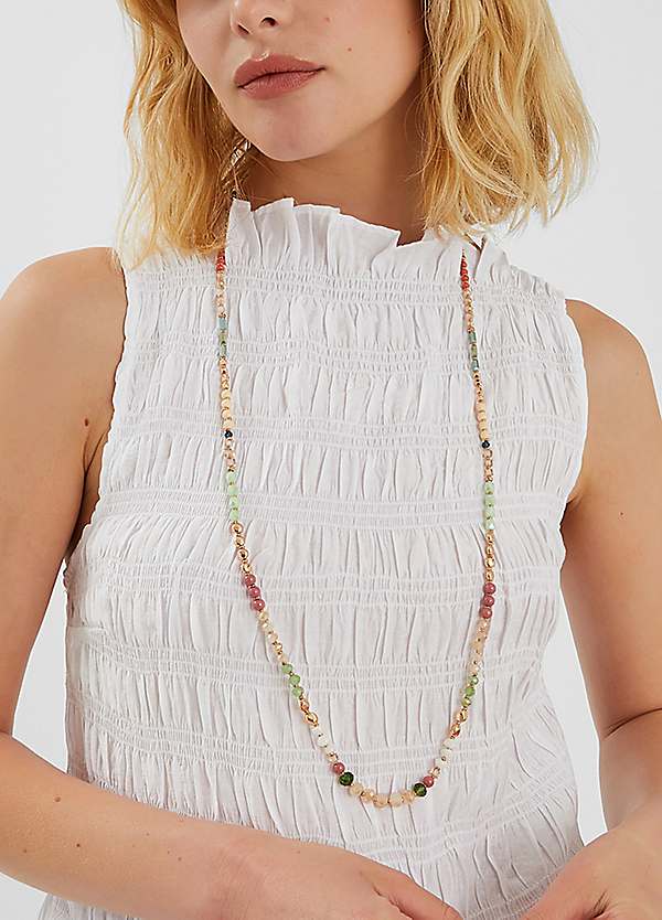 Accessorize Long Beaded Rope Necklace | Freemans