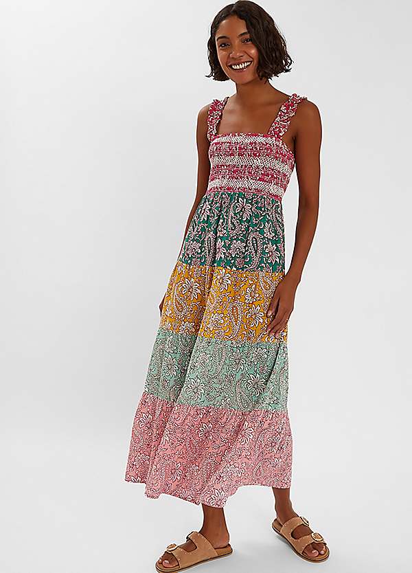 bandeau maxi dress formal Rosalia Bandeau Large Floral Maxi Dress With Neck Scarf – kalisa