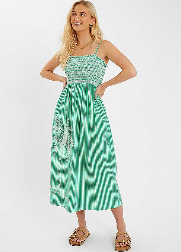 green satin slip dress midi Green Stripe Belted Midi Dress