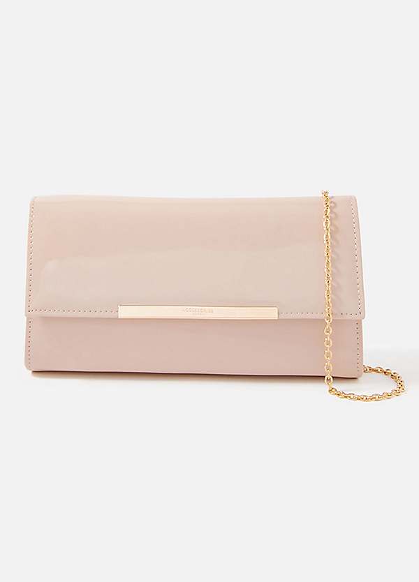 Pink patent clutch best sale