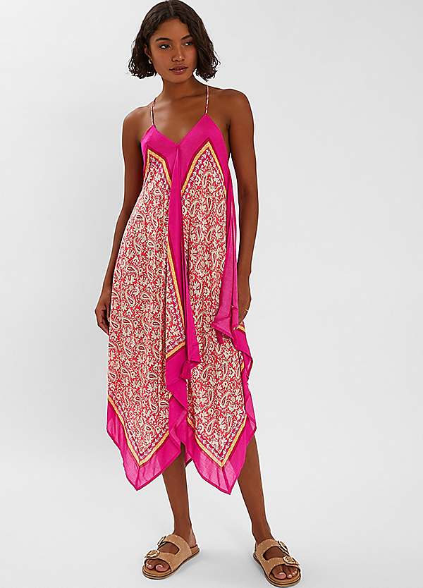 Accessorize Pink Paisley Hanky Hem Dress Freemans