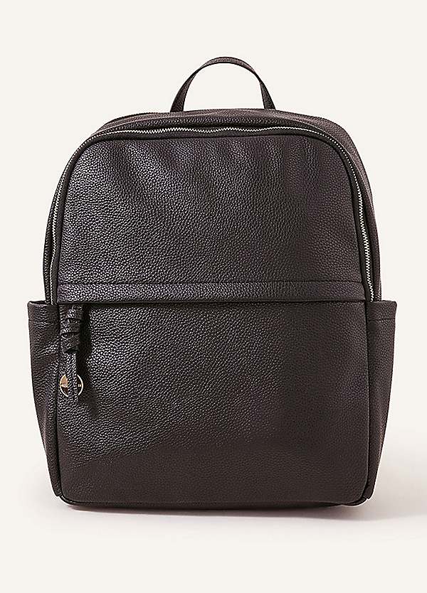 burberry signature grain leather backpack Burberry Check and Leather Backpack Dark Birch Brown