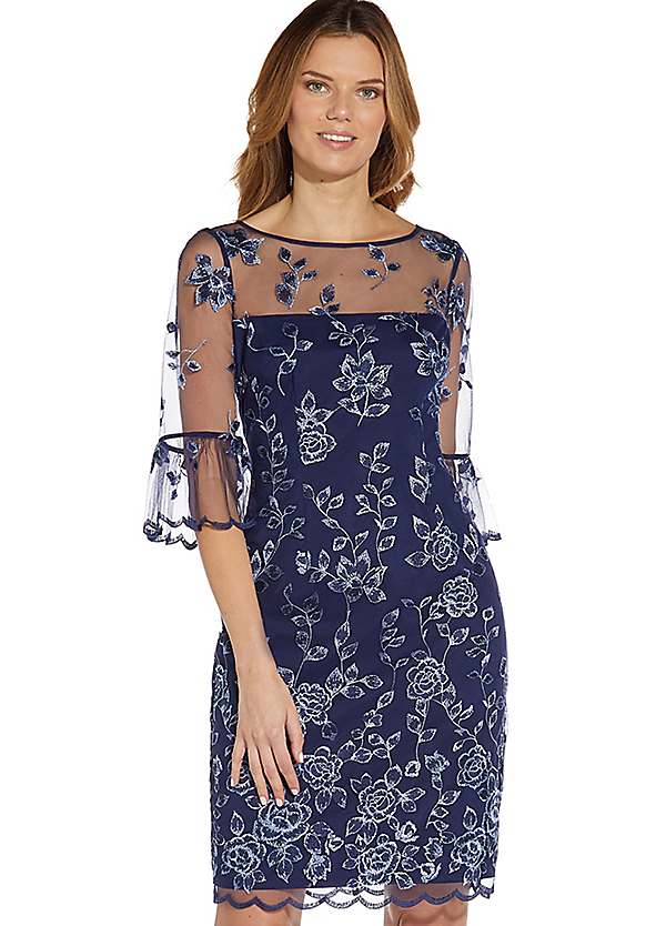 Adrianna Papell Bell Sleeve Dress