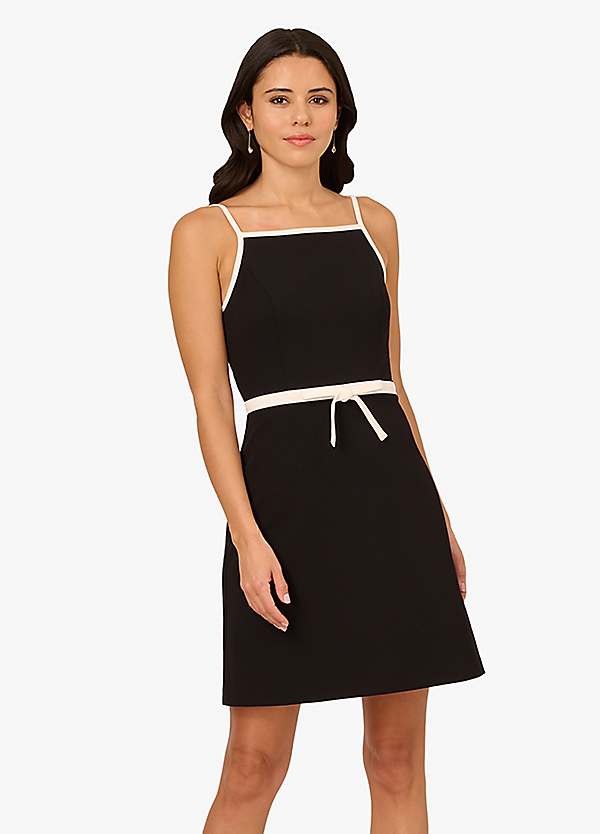 Adrianna Papell Bow Crepe Short Dress Freemans