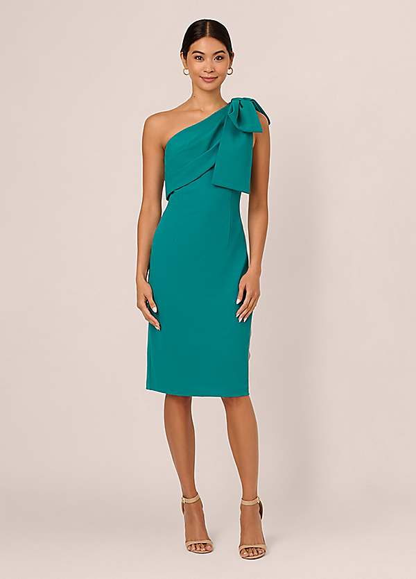 Adrianna Papell Bow Stretch Crepe Dress Freemans