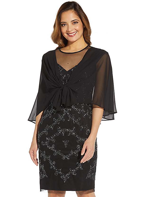 Adrianna Papell Chiffon Coverup Style Shawl