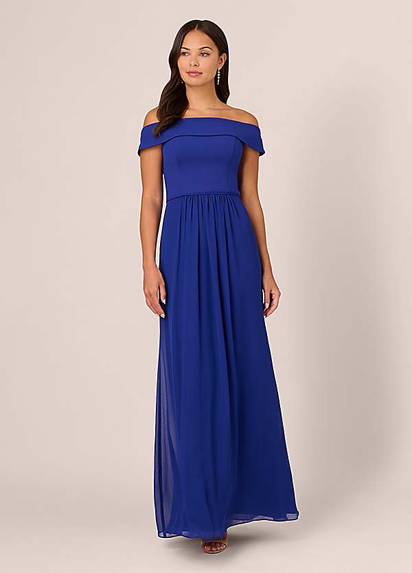 Adrianna Papell Crepe Chiffon Gown