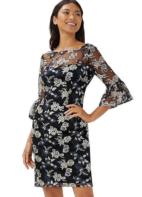 Adrianna Papell Embroidered Sheath Dress