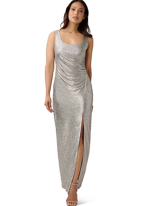 Adrianna Papell Foil Jersey Gown Freemans