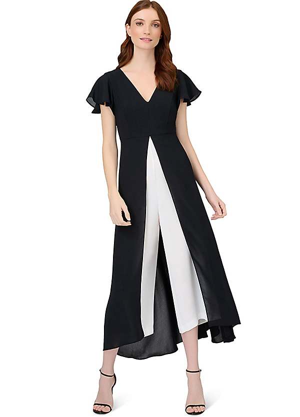 Adrianna Papell Gauzy Crepe Jumpsuit Freemans