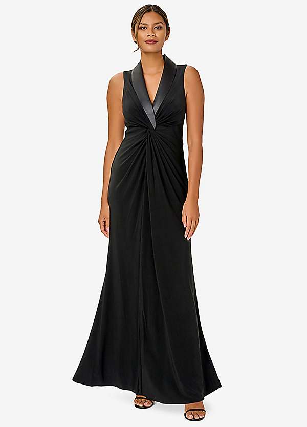 Adrianna Papell Jersey Tuxedo Gown Freemans