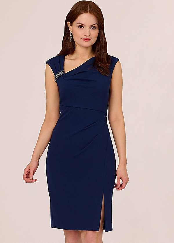 Adrianna Papell Knit Crepe Short Dress Freemans