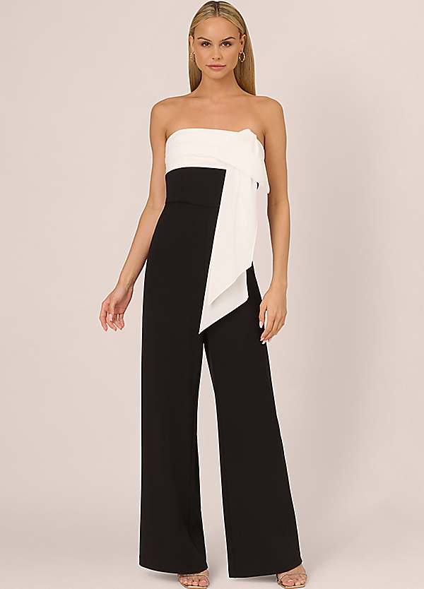 Adrianna Papell Knit Crepe Strapless Jumpsuit