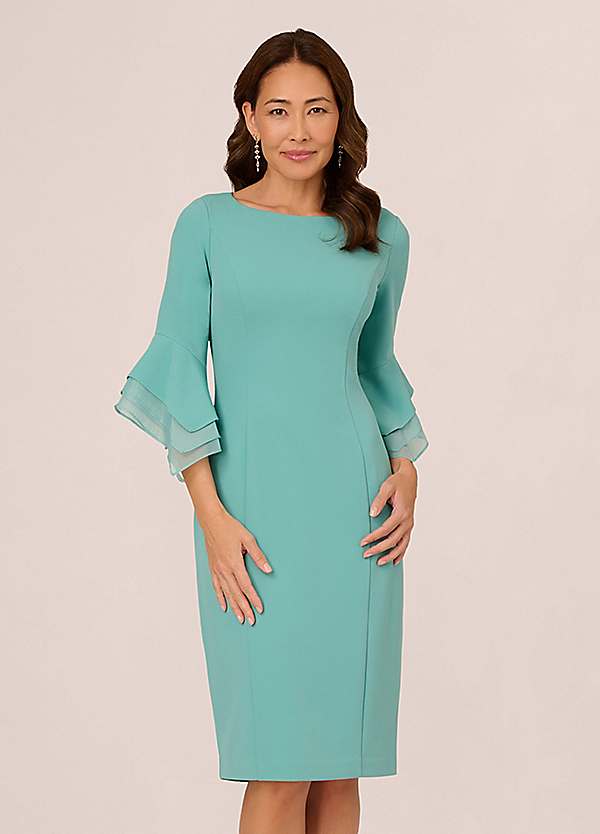 Adrianna papell tiered chiffon on sale dress