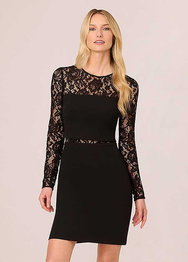 Adrianna Papell Papell Knit Crepe Mini Dress | Freemans
