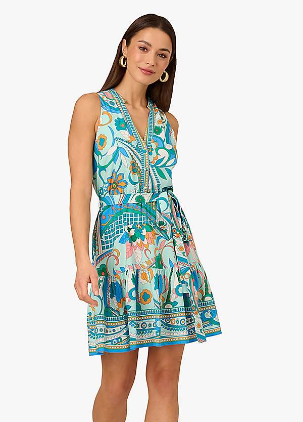 Adrianna Papell Printed Halter Dress | Freemans