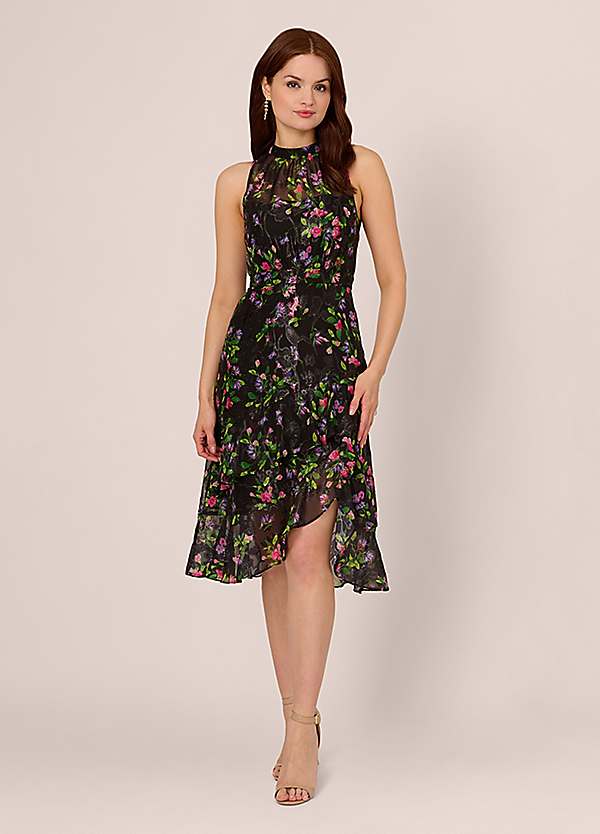 Adrianna Papell Printed Halter Dress