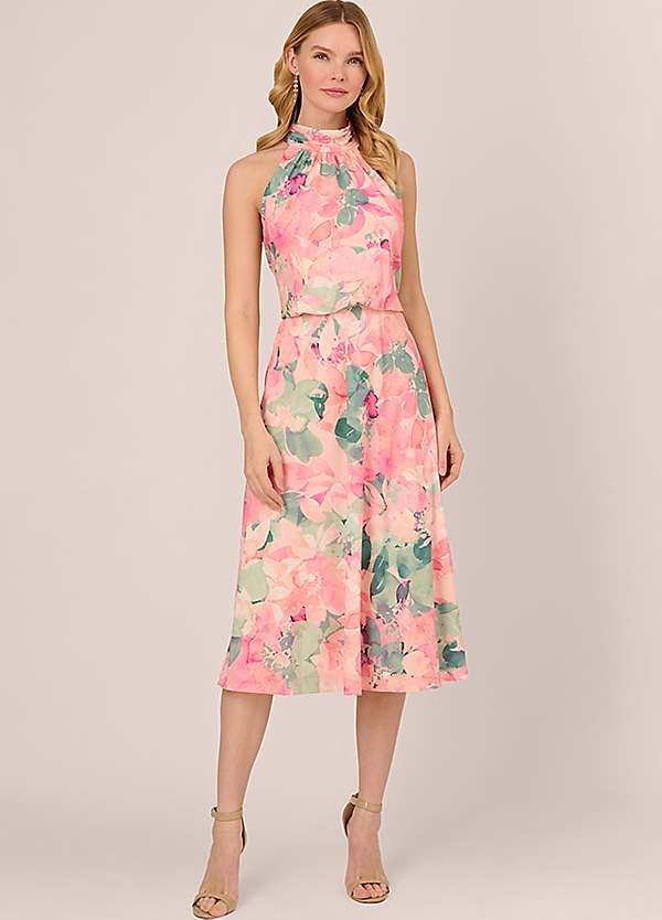 Adrianna Papell Printed Midi Dress