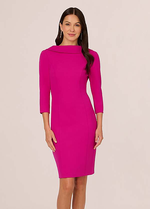 【海外限定】AdriannaPapell ドレス☆Rolled Neck Crepe Midi Bl Buy Adrianna Papell Rolled Neck Crepe Midi Dress from Next