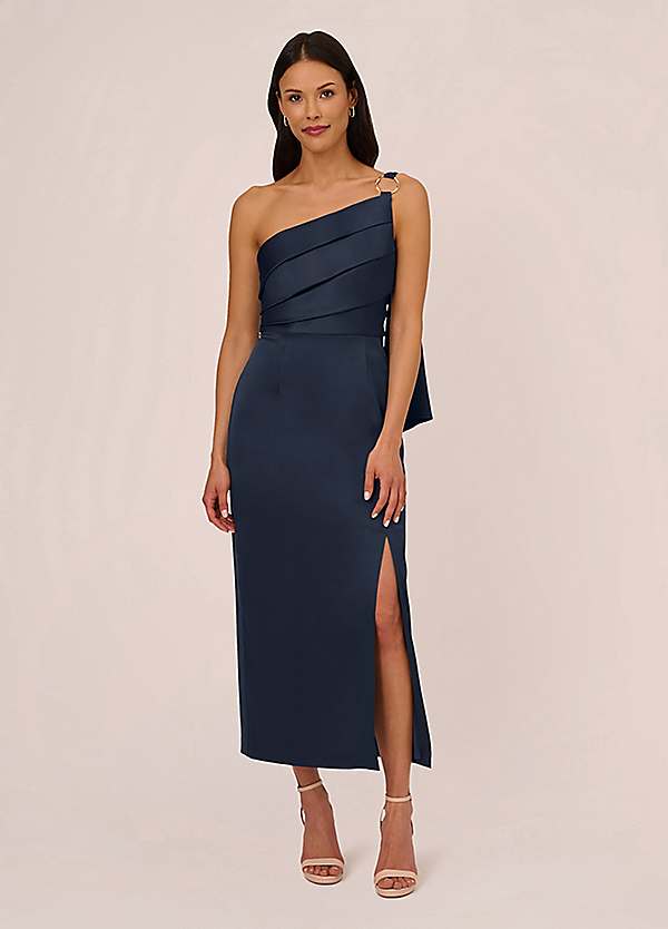 Adrianna Papell Satin Crepe Dress