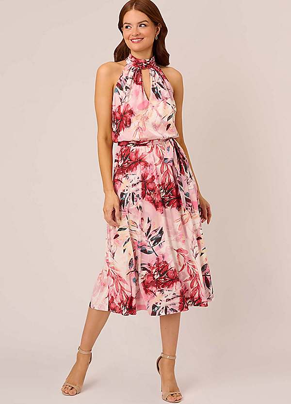 Adrianna Papell Stretch Chiffon Bias Dress