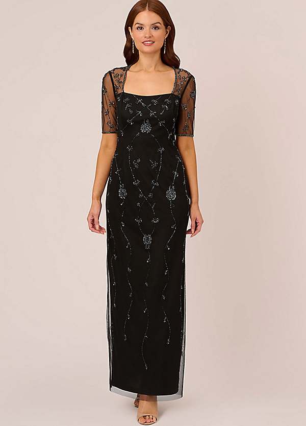 Adrianna Papell Studio Beaded Long Dress