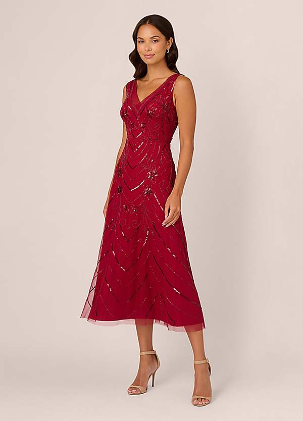 Adrianna papell red dress online